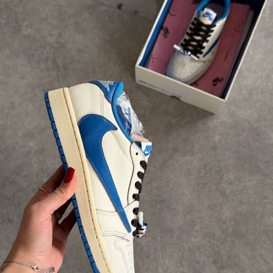 Air Jordan1 Low x Travis Scott x Fragment 'Sail Military Blue'