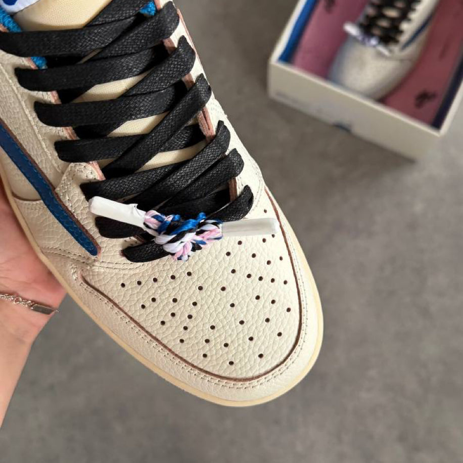 Air Jordan1 Low x Travis Scott x Fragment 'Sail Military Blue'