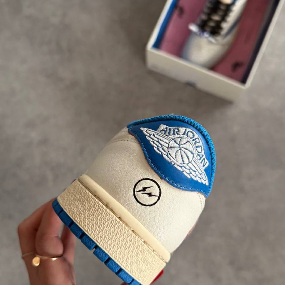 Air Jordan1 Low x Travis Scott x Fragment 'Sail Military Blue'